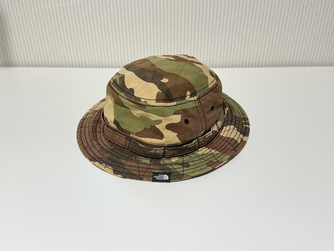 빈티지 노스페이스 우드랜드 카모 버킷햇 상품이미지1