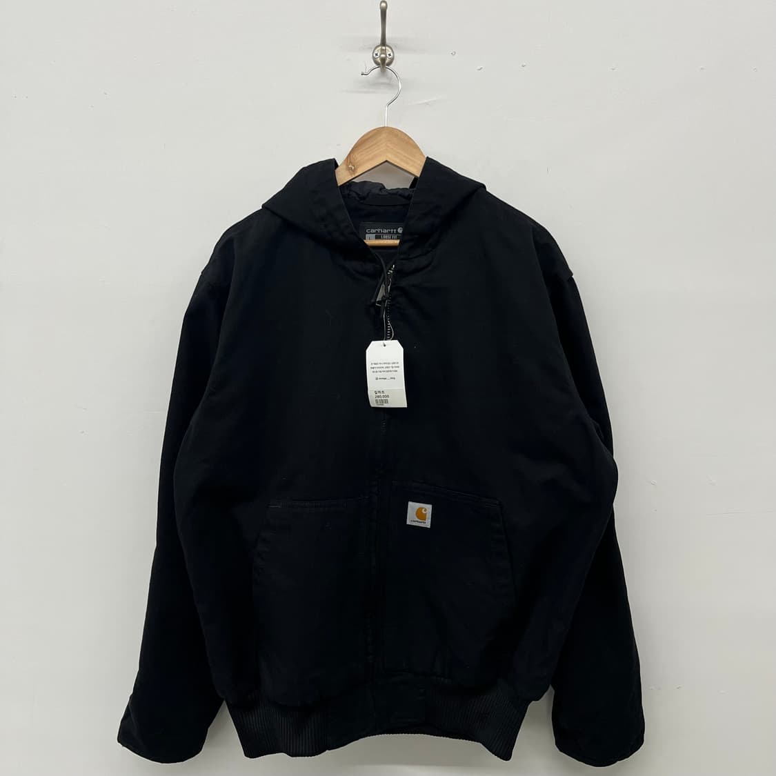 칼하트 블랙 후드 워크 자켓 남L 상품이미지1