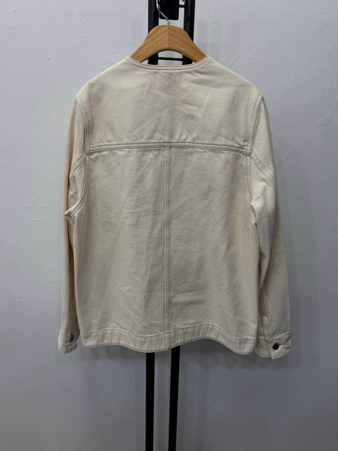 정품) COS 코스 오버사이즈 아이보리 데님 자켓 XS 상품이미지6