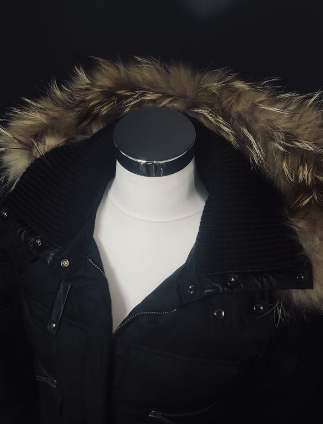 울프죠 라쿤퍼 하이넥 패딩 상품이미지2