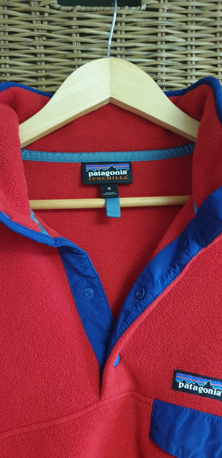 파타고니아 신칠라 스냅티 풀오버 레드  M 상품이미지5