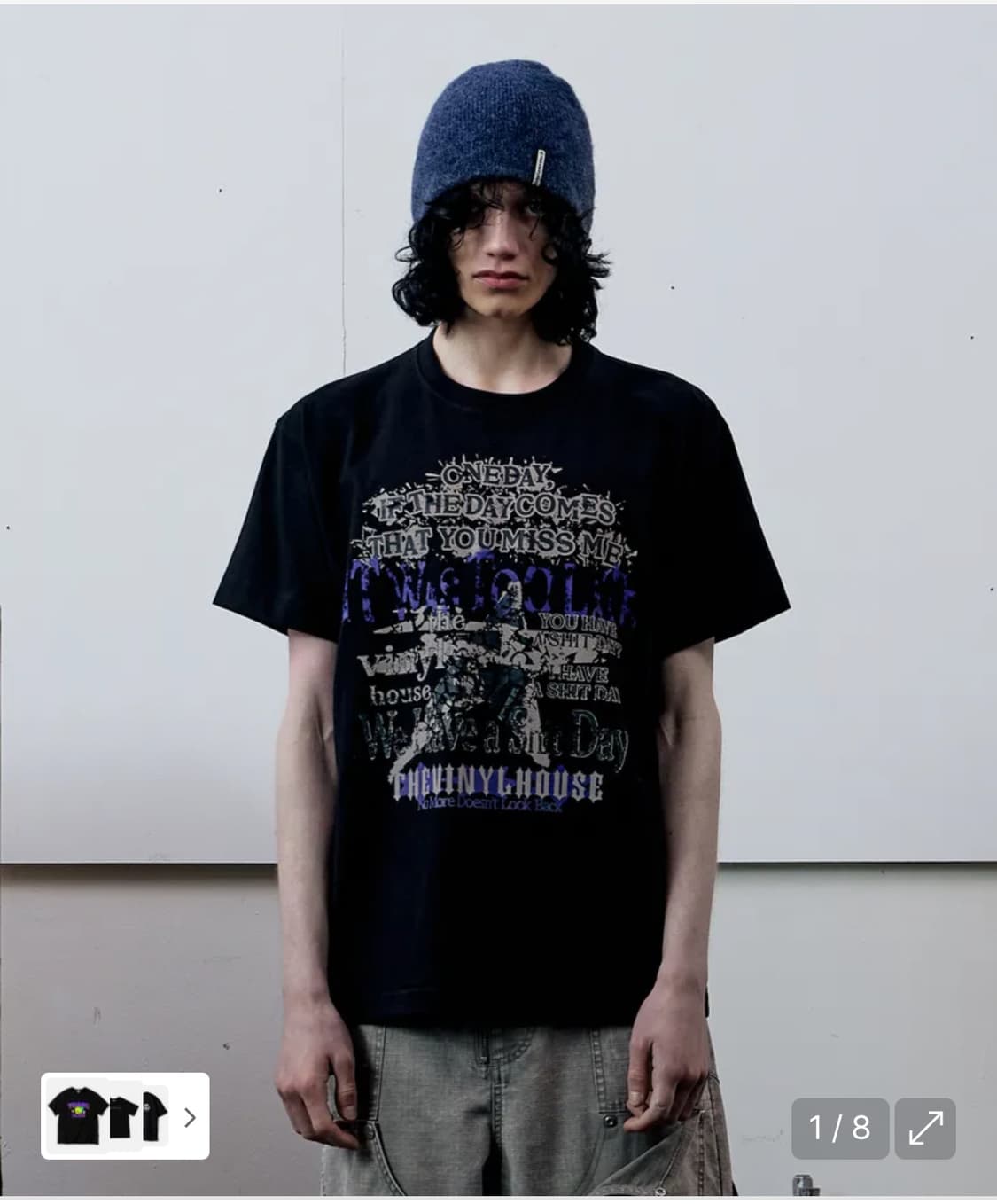 VINTAGE DAY LETTER TEE BLACK 상품이미지1