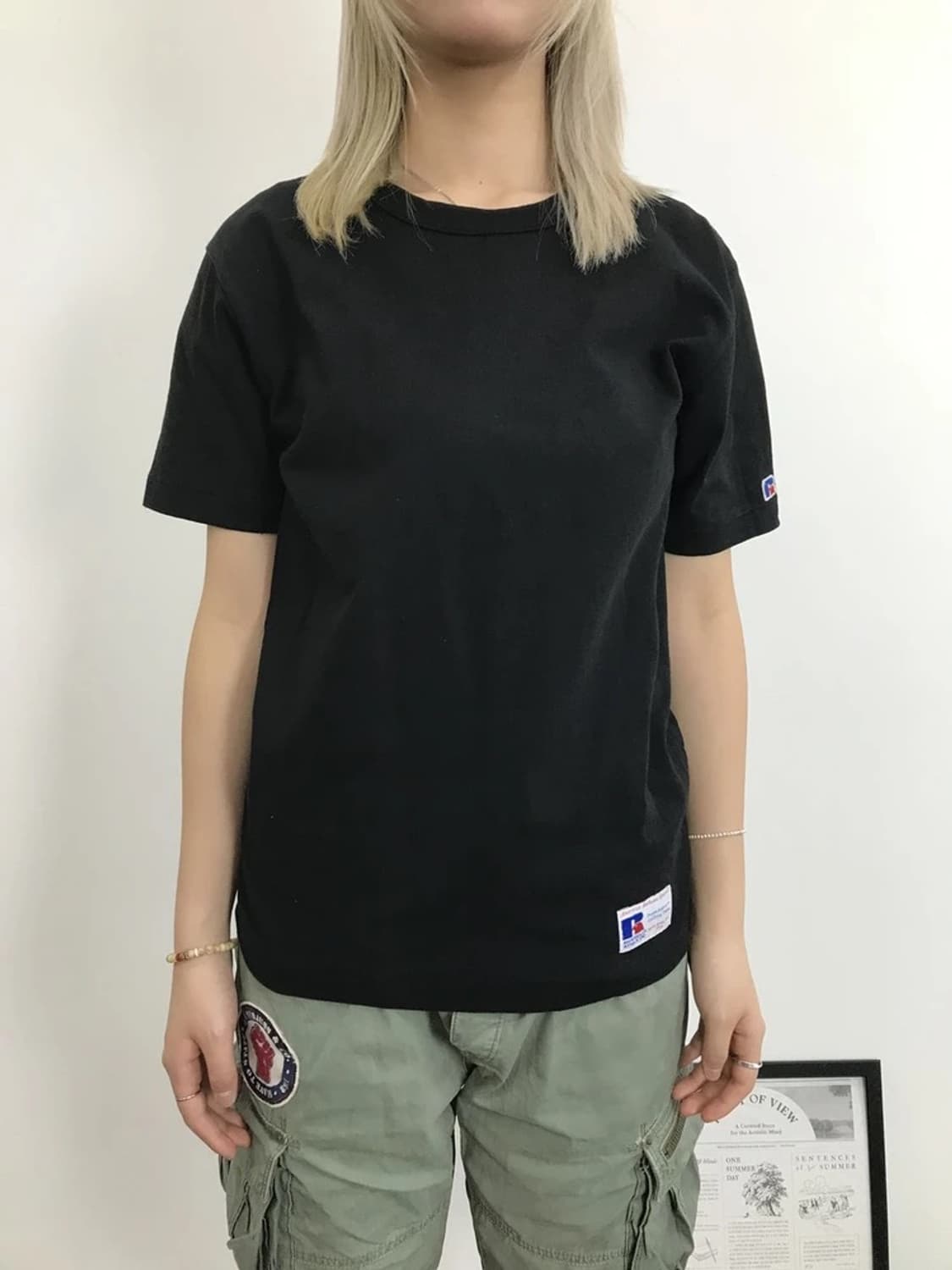 Russell Athletic Black Patch Tee 상품이미지2