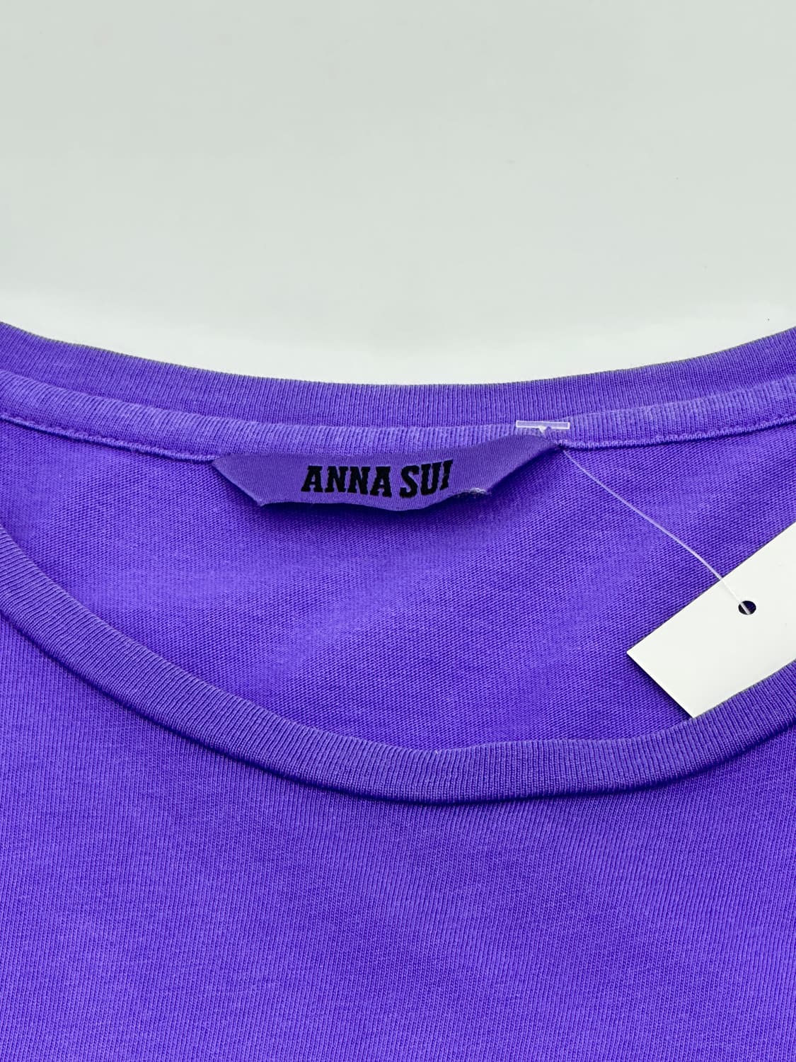Anna sui 안나수이 장미 프린팅 로고 퍼프 반팔티 상품이미지4