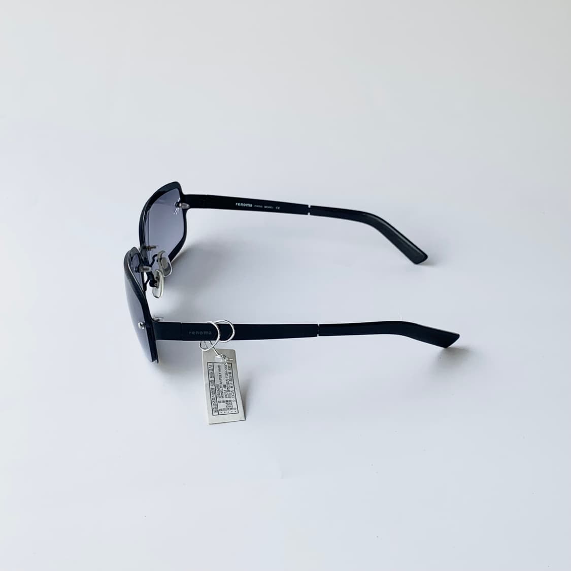 972 데드스탁 빈티지안경 레노마 renoma 무테 선글라스 블랙 긱시크 상품이미지3