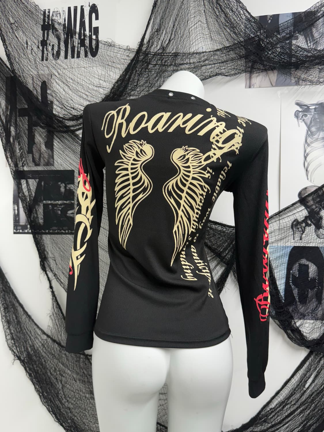 Punk mood wing printing longsleeve  상품이미지6