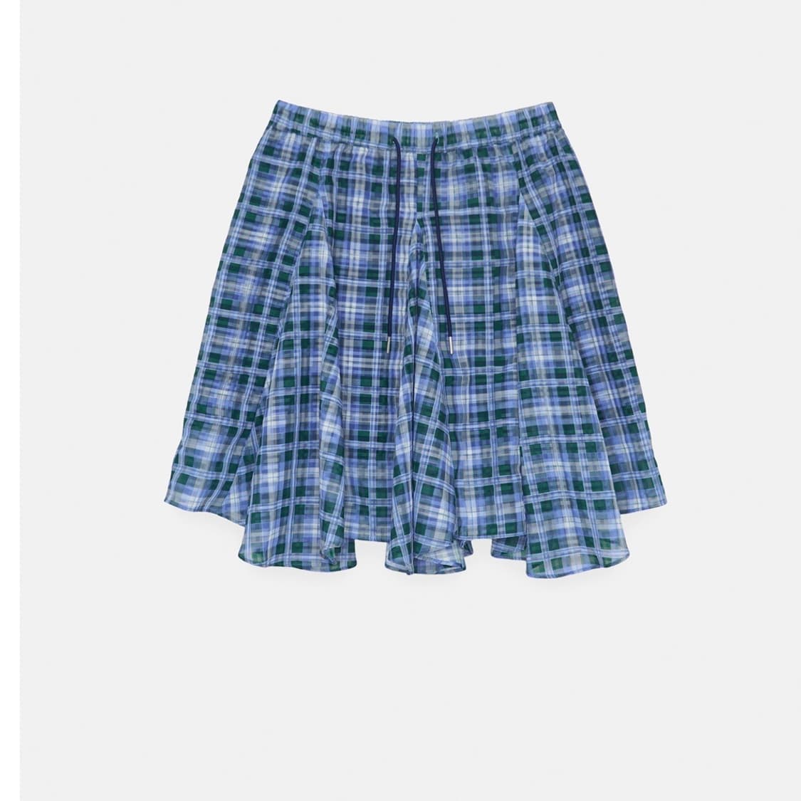 [엔조블루스] 위티 체크 플레어 스커트 (블루그린) 상품이미지2