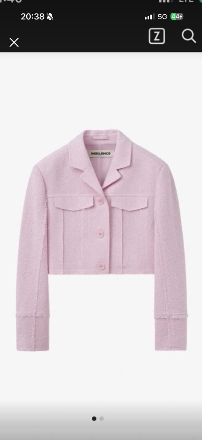 인사일런스우먼 트러커 트위드 자켓  핑크 상품이미지1
