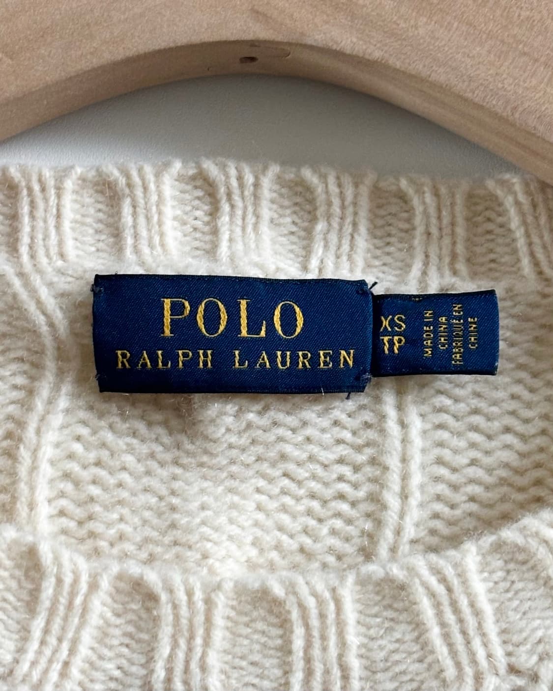 Polo 폴로 랄프로렌 캐시미어블렌드 아이보리컬러 케이블 니트  상품이미지6