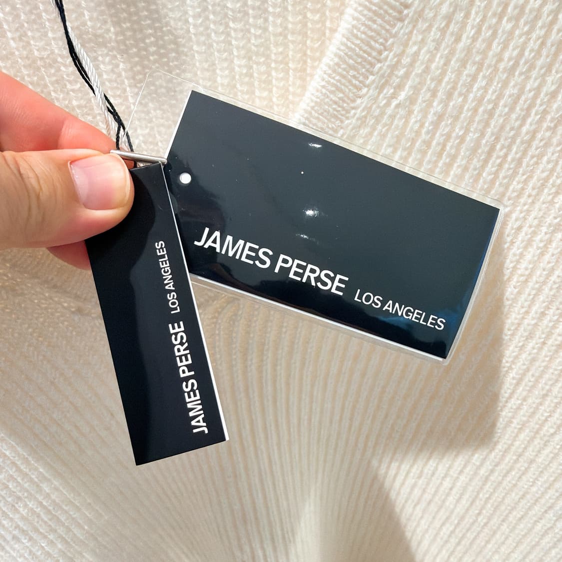 (정품/새상품) 제임스펄스 여성 아이보리 V넥 풀오버 니트 상품이미지3