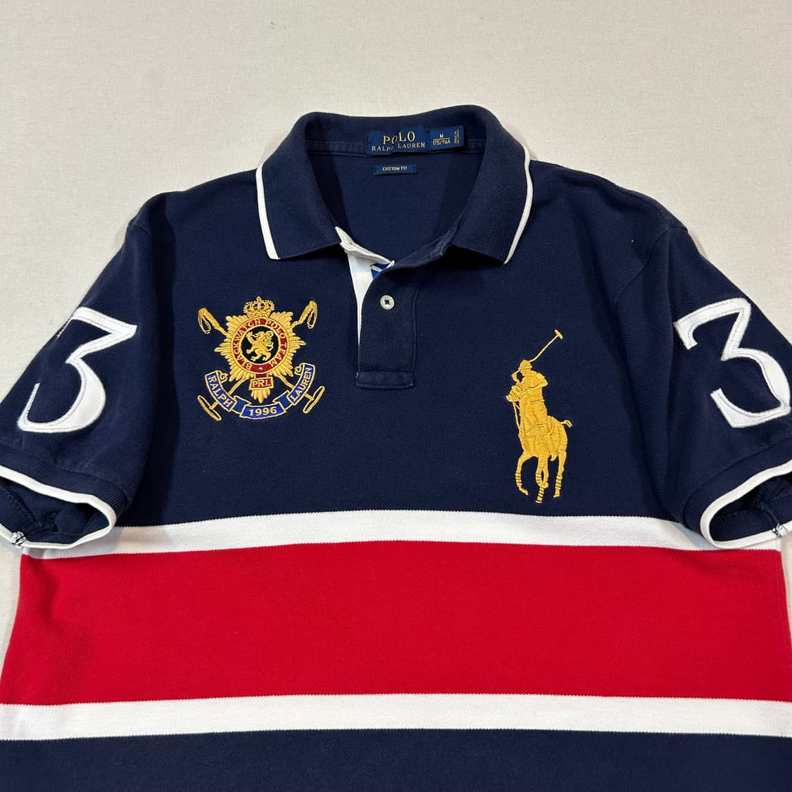 M) 폴로 랄프로렌 블랙와치 골드 빅포니 반팔 카라티 상품이미지3