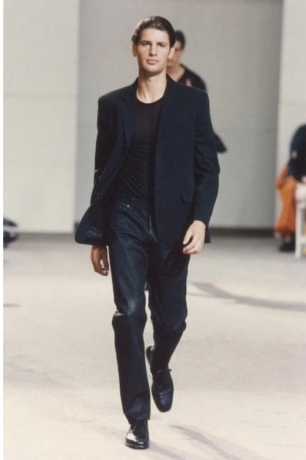 Helmut lang 1998 coated black denim 상품이미지1