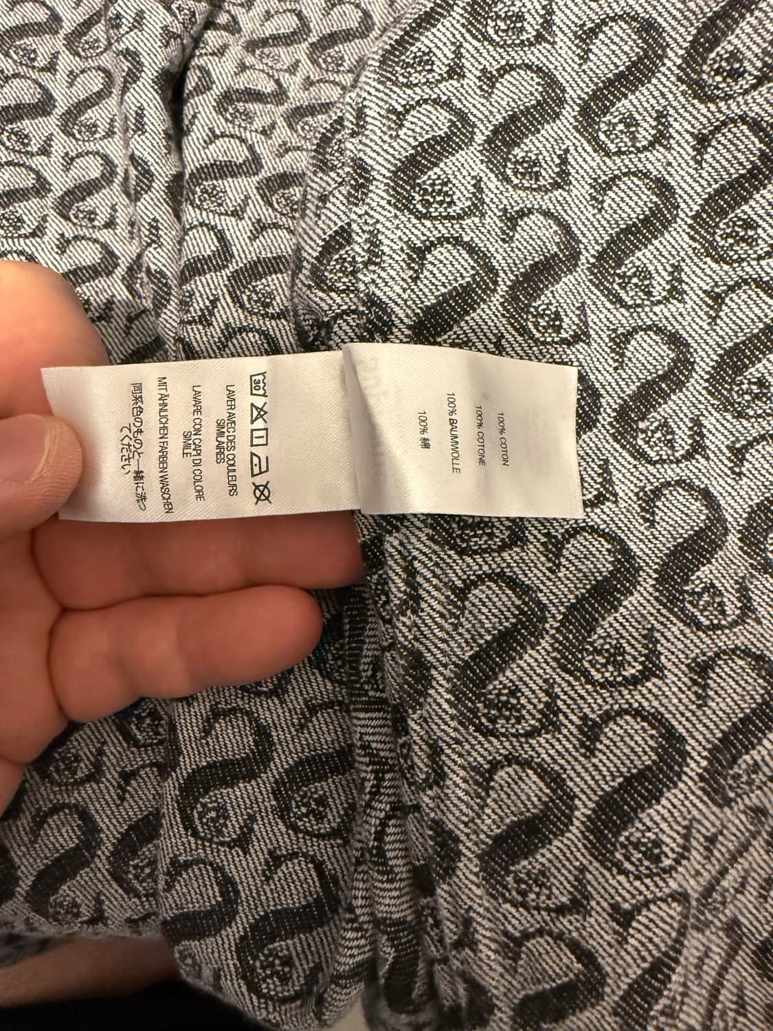 슈프림 모노그램 데님셔츠 자켓 블랙 XL 상품이미지5