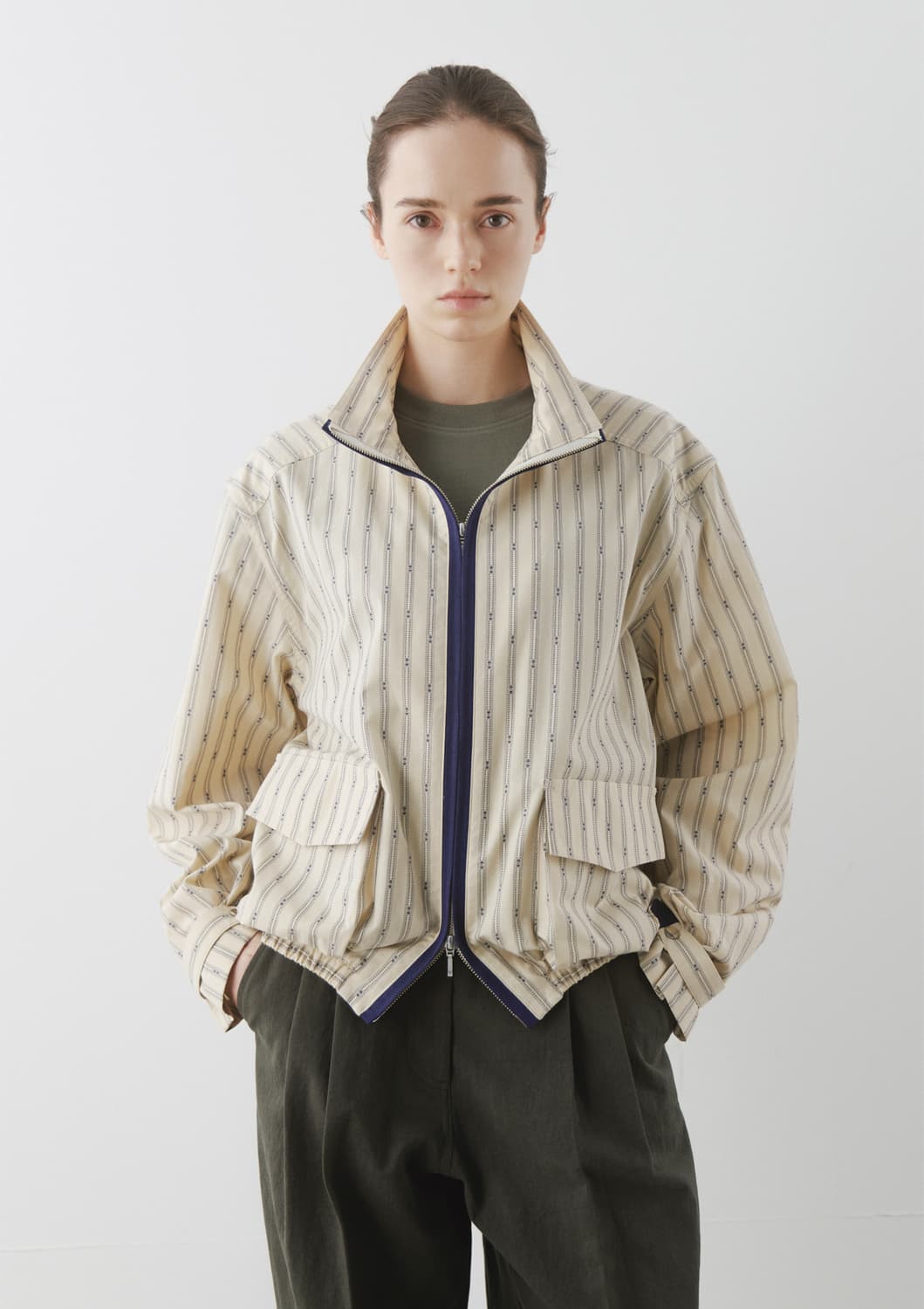 문달 Ethnic Shirt Blouson in Cream 상품이미지2