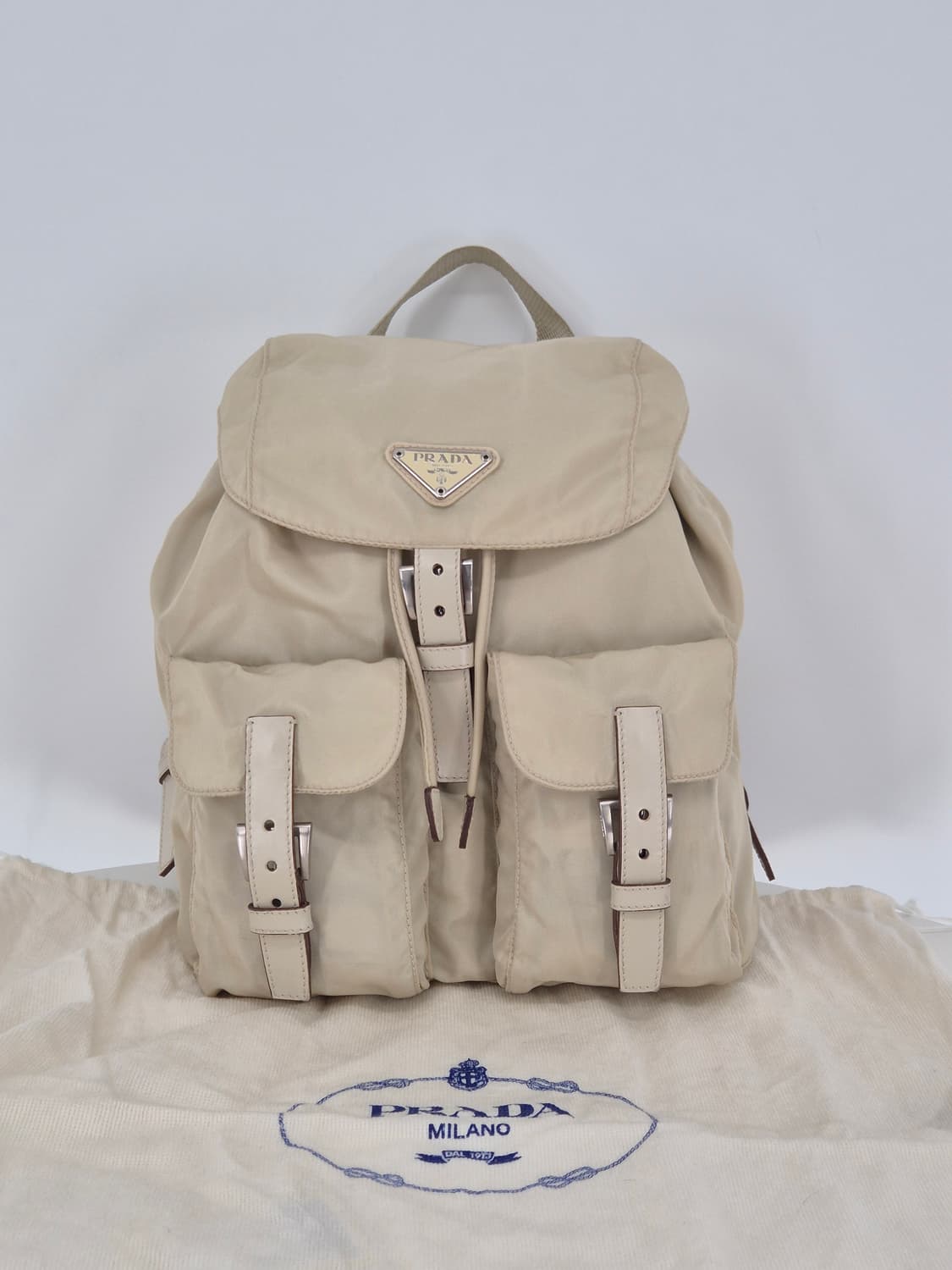프라다나일론 스몰 백팩 아이보리컬러 상품이미지1