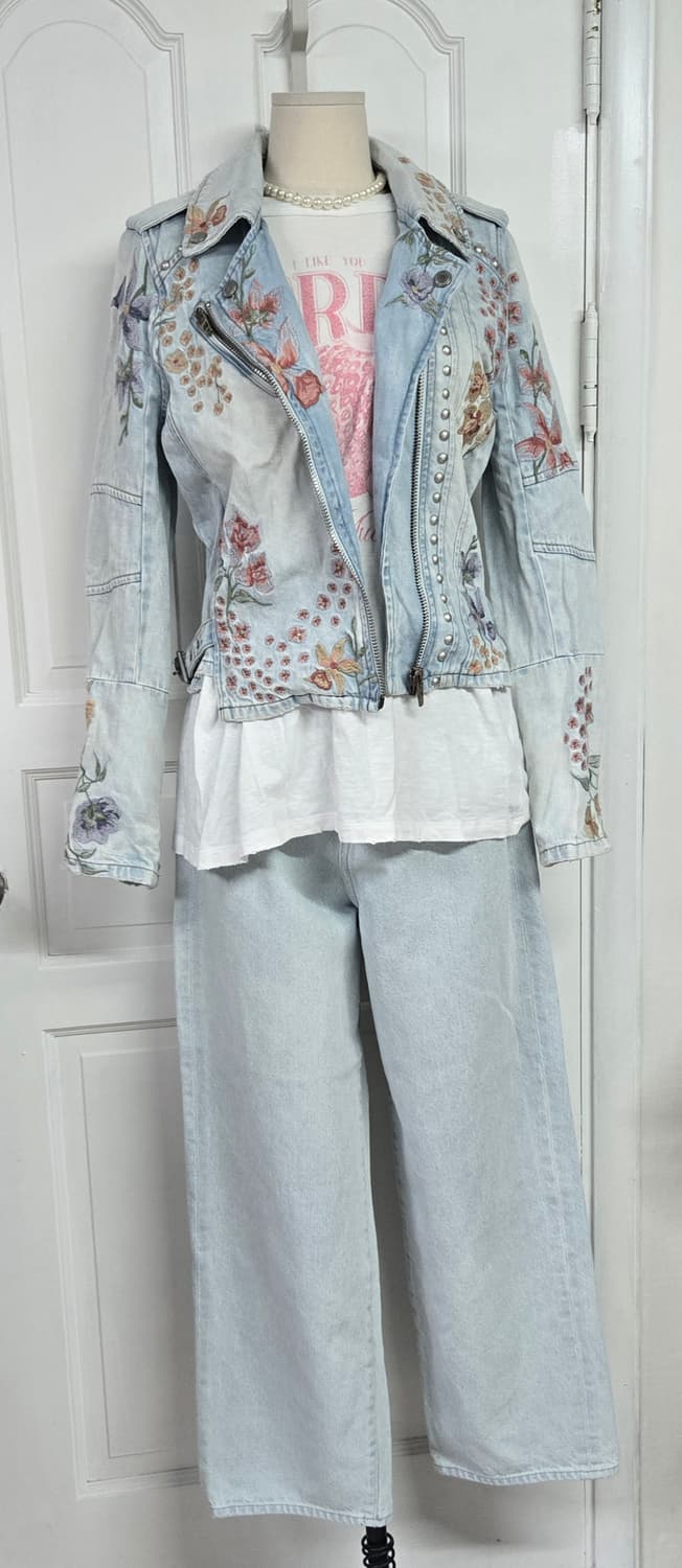 BlankNYC 블랭크NYC 빈티지 플로랄 데님자켓 상품이미지2