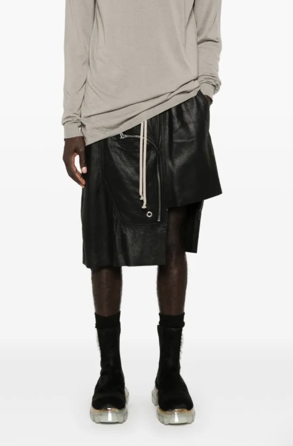 릭오웬스 비대칭 드로스트링 스커트 25ss 상품이미지1