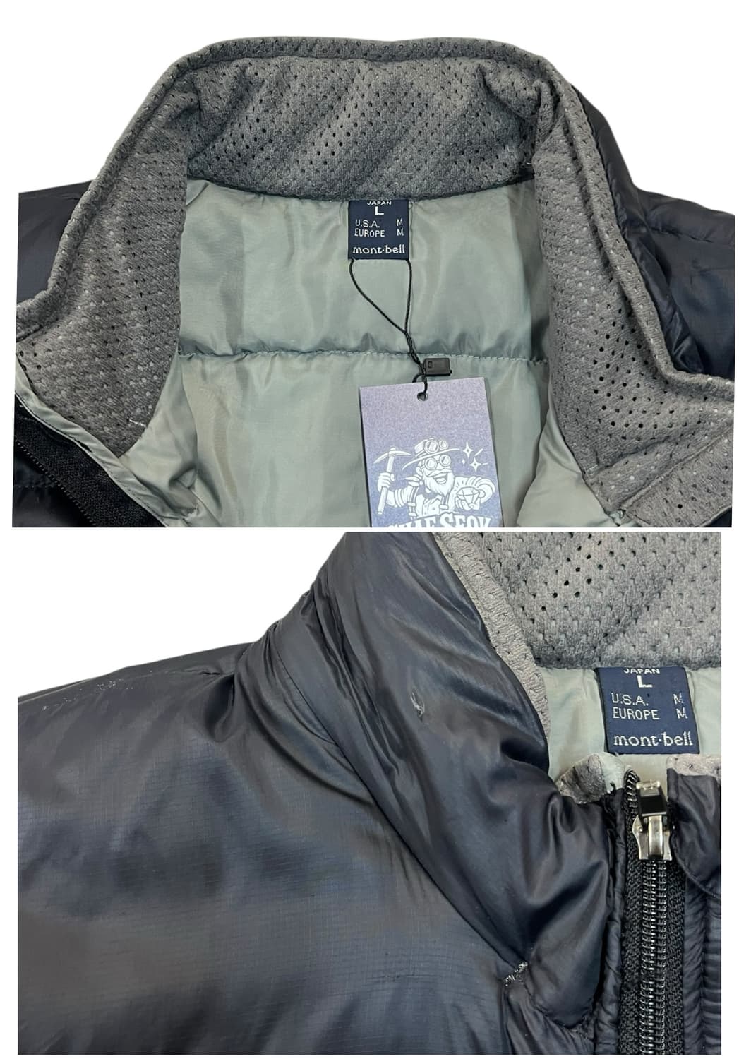 몽벨 경량패딩 블랙 L #csz2056 상품이미지4