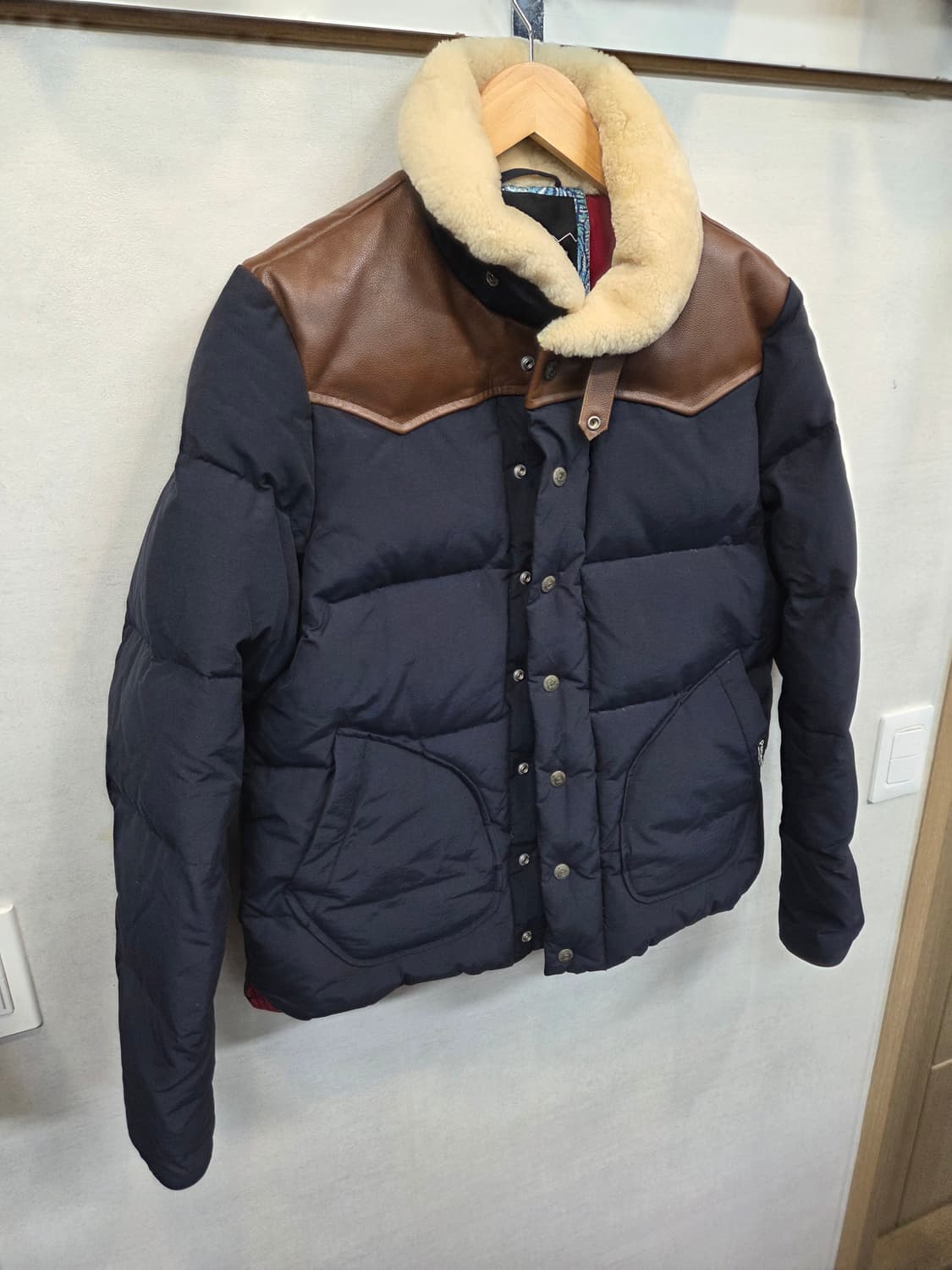 펜필드 락울 양털 소가죽 덕다운 패딩 L 상품이미지6