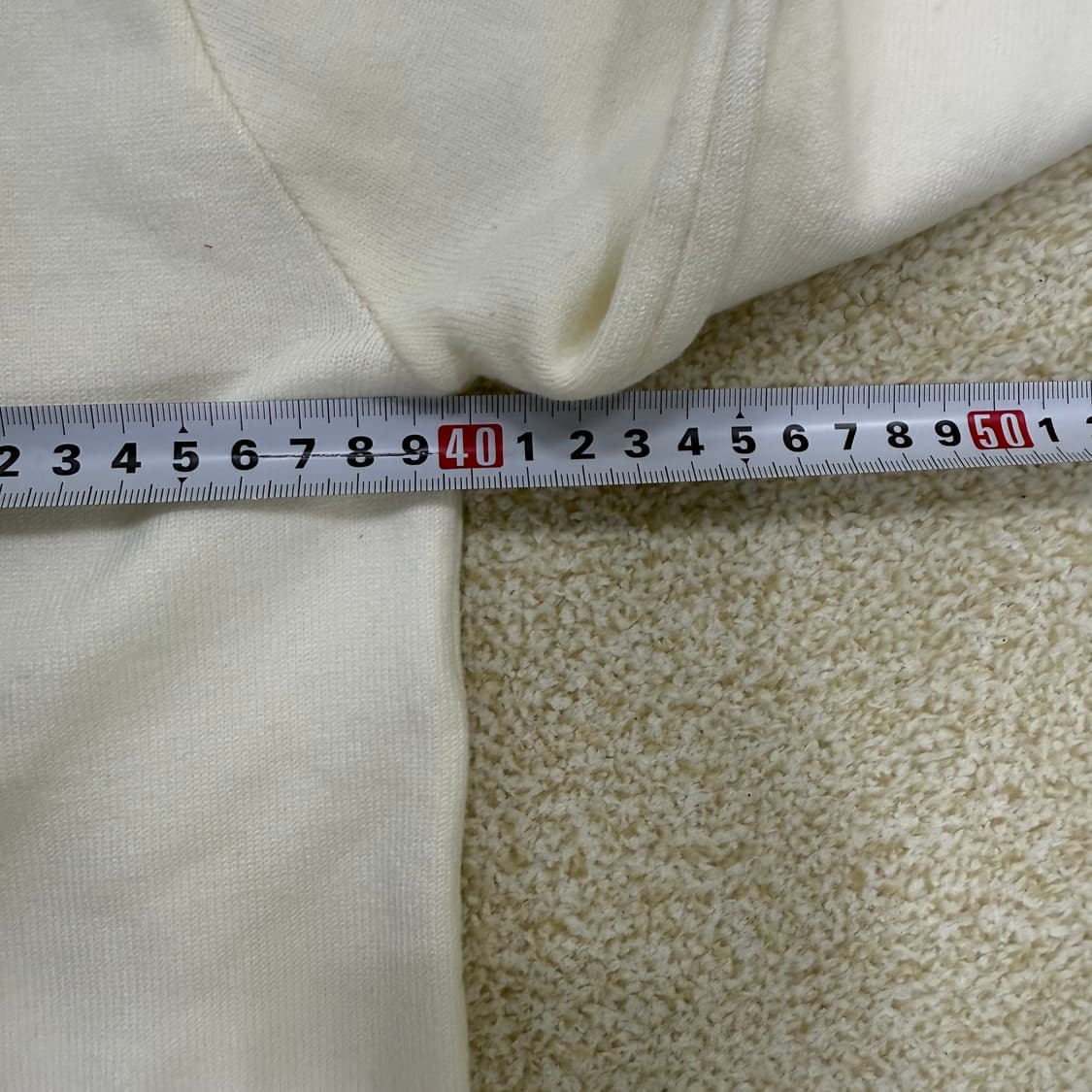 [실측확인] 빈티지 아이보리 니트 스웨트 티셔츠 1230T2 상품이미지6