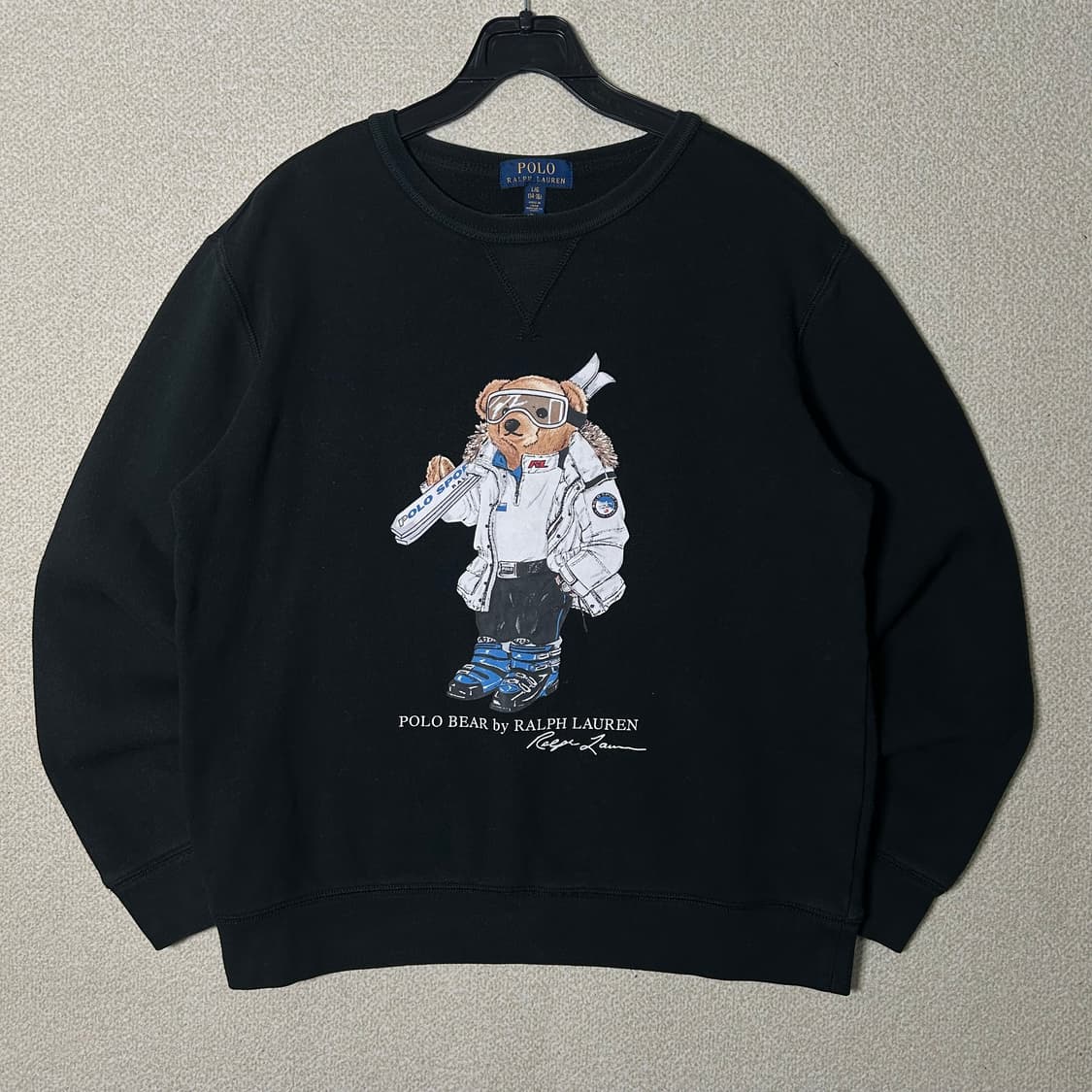 (S~M) 폴로 랄프로렌 폴로베어 블랙 맨투맨 상품이미지1