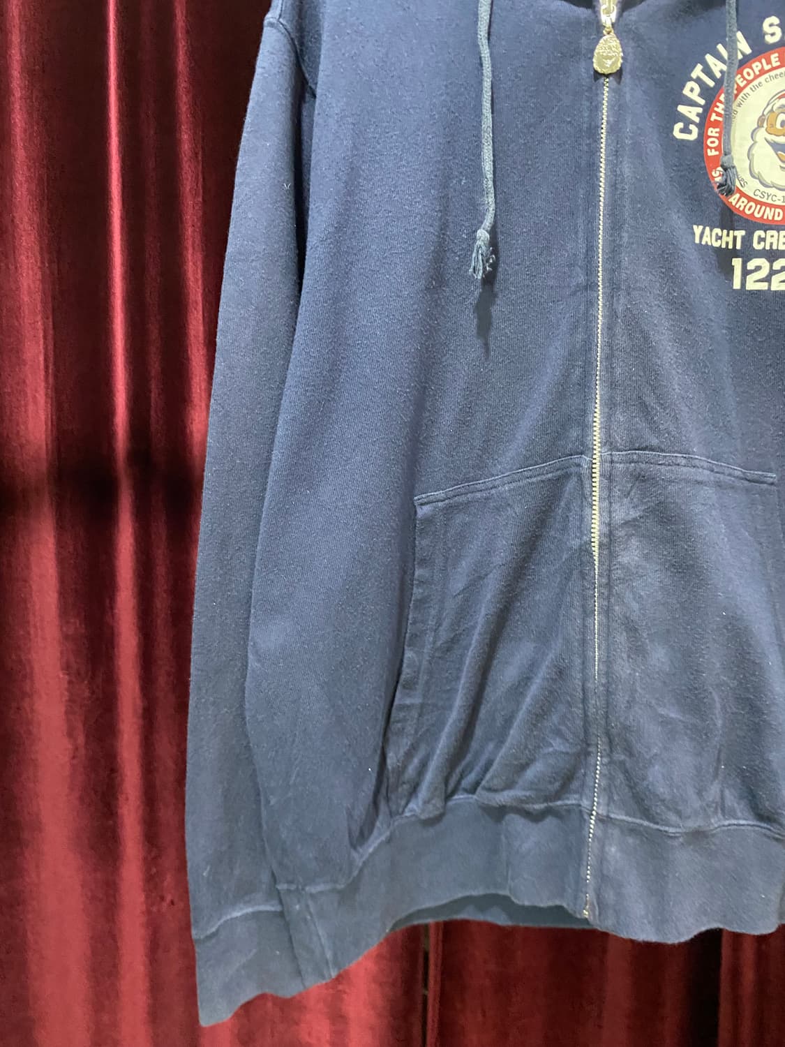 CAPTAIN SANTA navy hood zip-up 상품이미지4