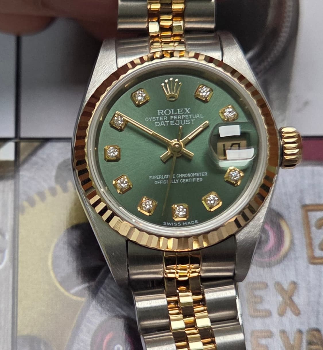 롤렉스 데이저스트 69173 18k콤비 올리브그린 10P다이아 쥬빌리줄  상품이미지1