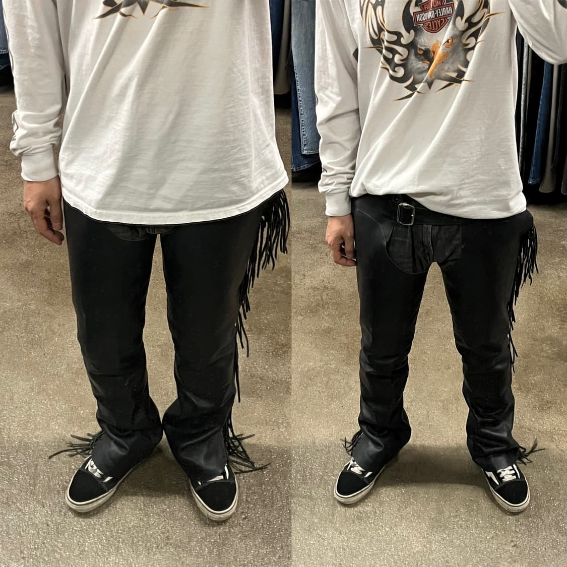 80-90s 빈티지 프린지 가죽 챕스 (~30“) 상품이미지7