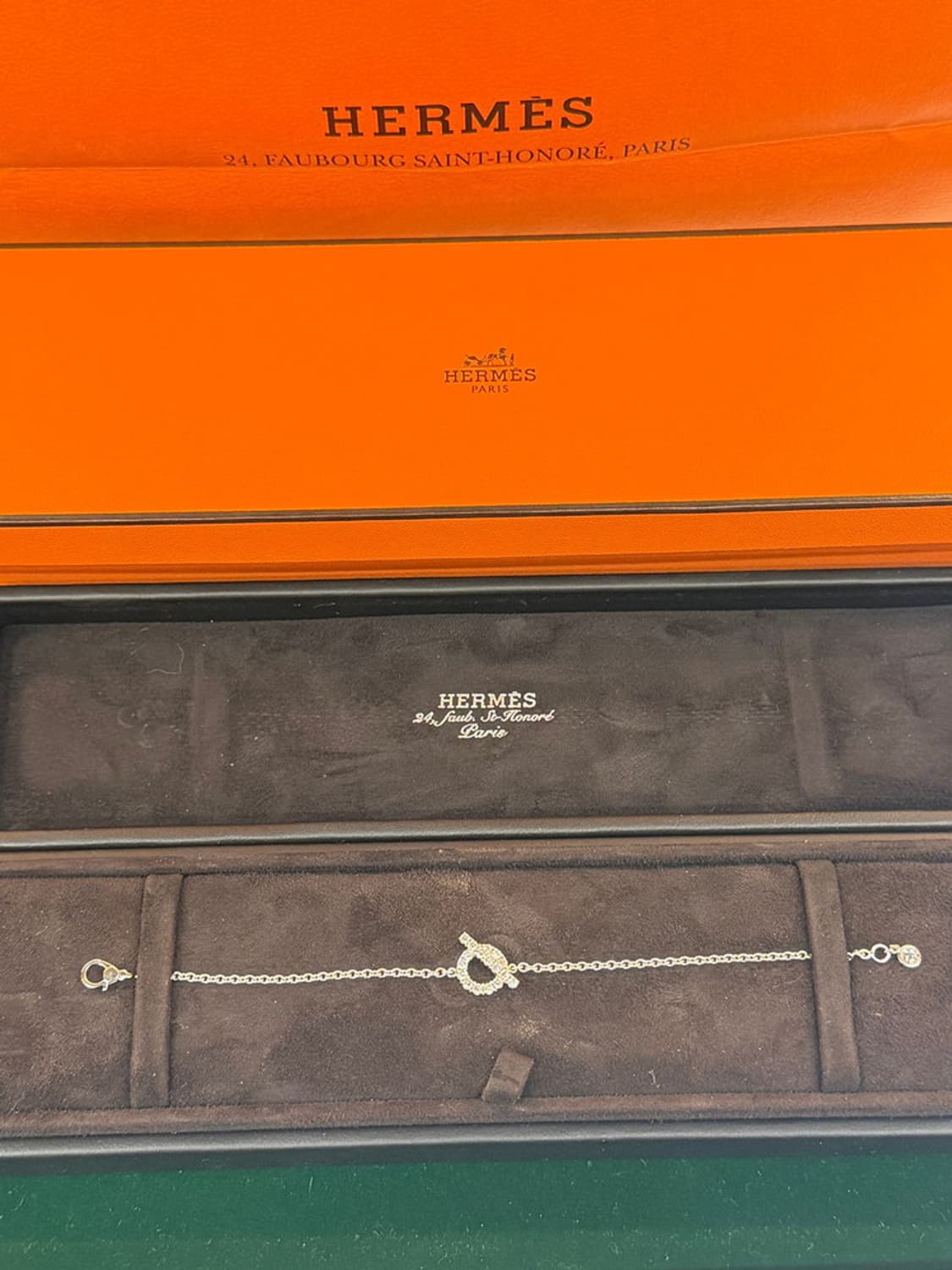 정품 에르메스 피네스 화이트골드 다이아 팔찌 상품이미지1