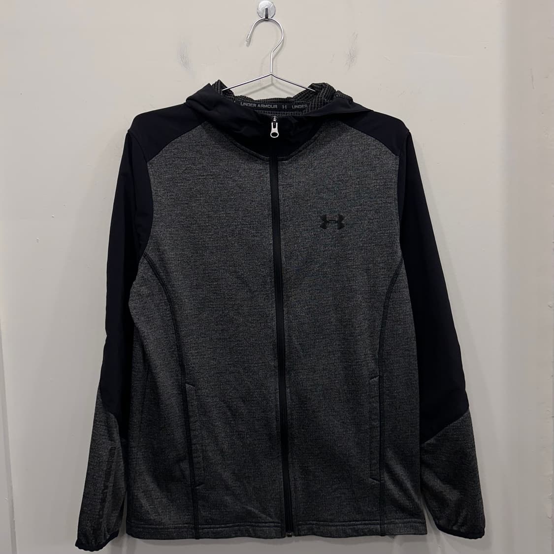 언더아머 에슬레틱 배색 하이넥 와플 후드집업 상품이미지2