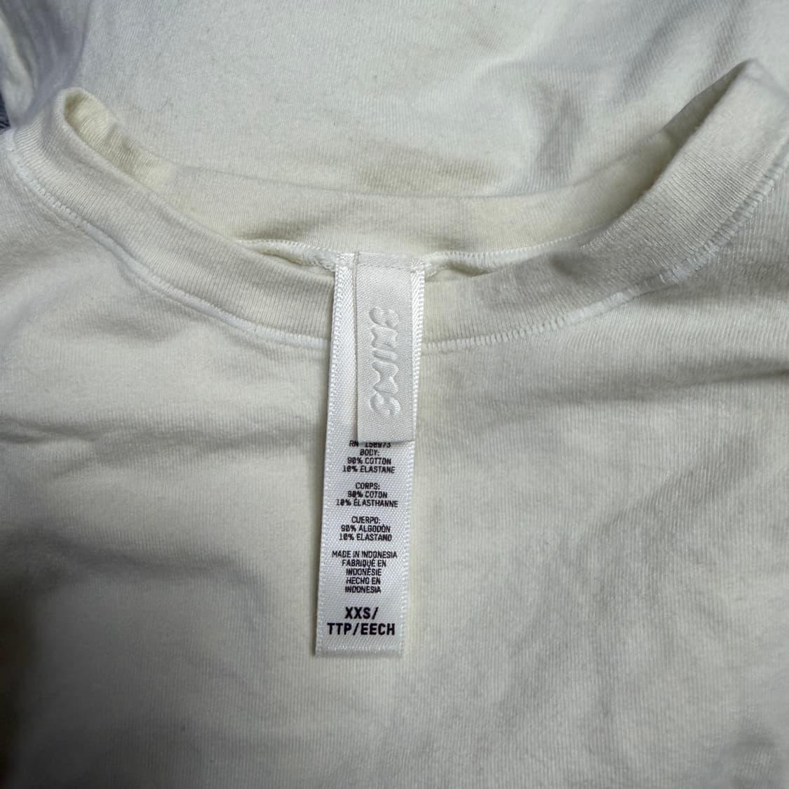 스킴스 코튼 저지 롱슬리브 티셔츠 본 xxs 상품이미지4