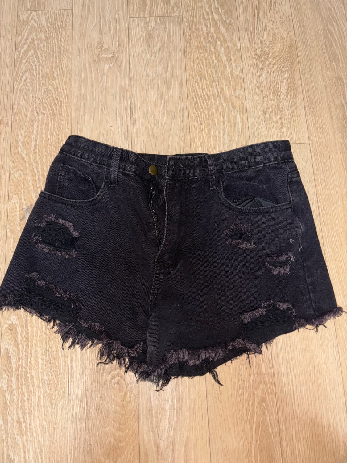 Black Denim Shorts 상품이미지1
