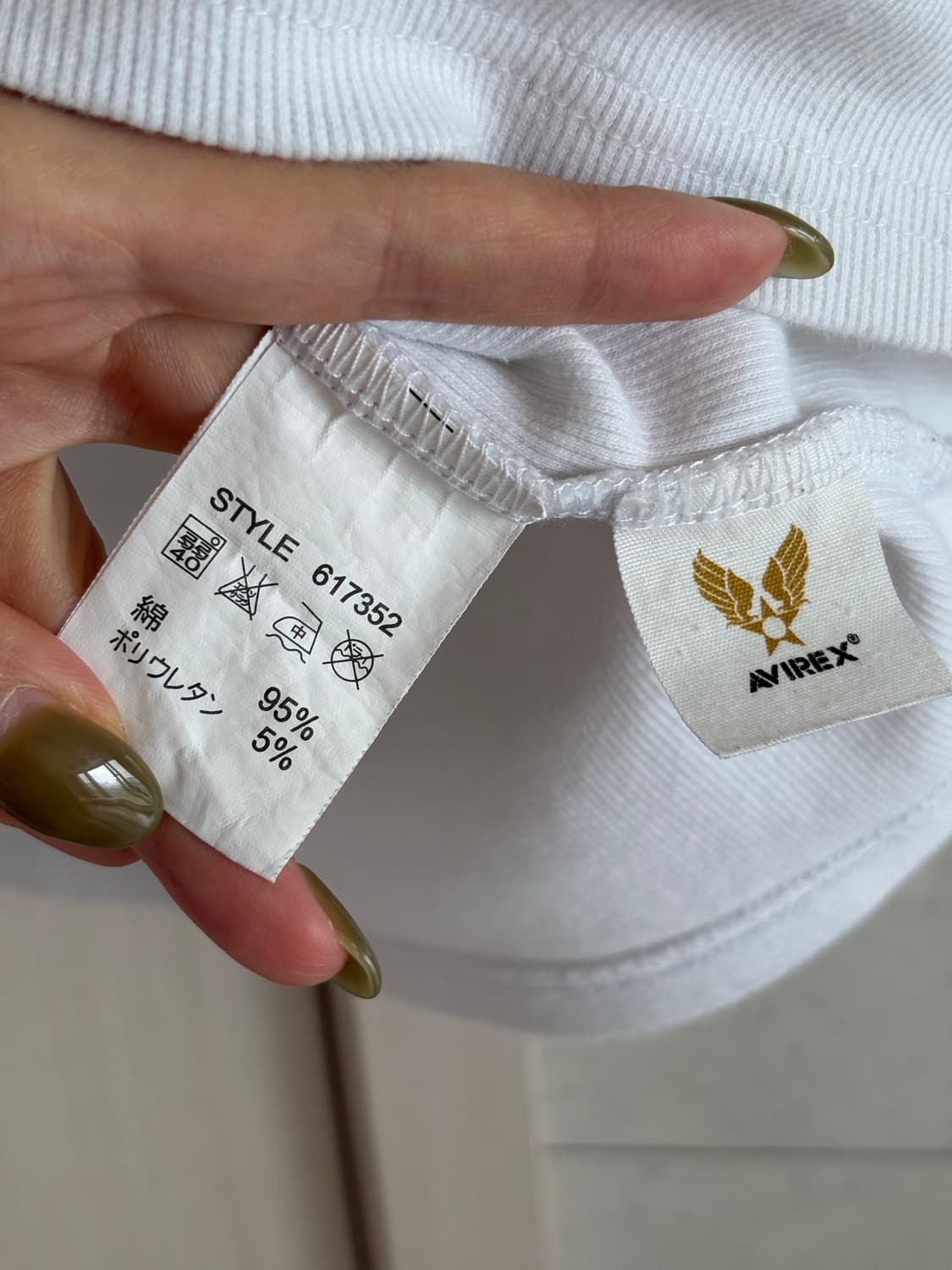 AVIREX U.S.A. 백로고 와플 골지 반팔 티셔츠  상품이미지4