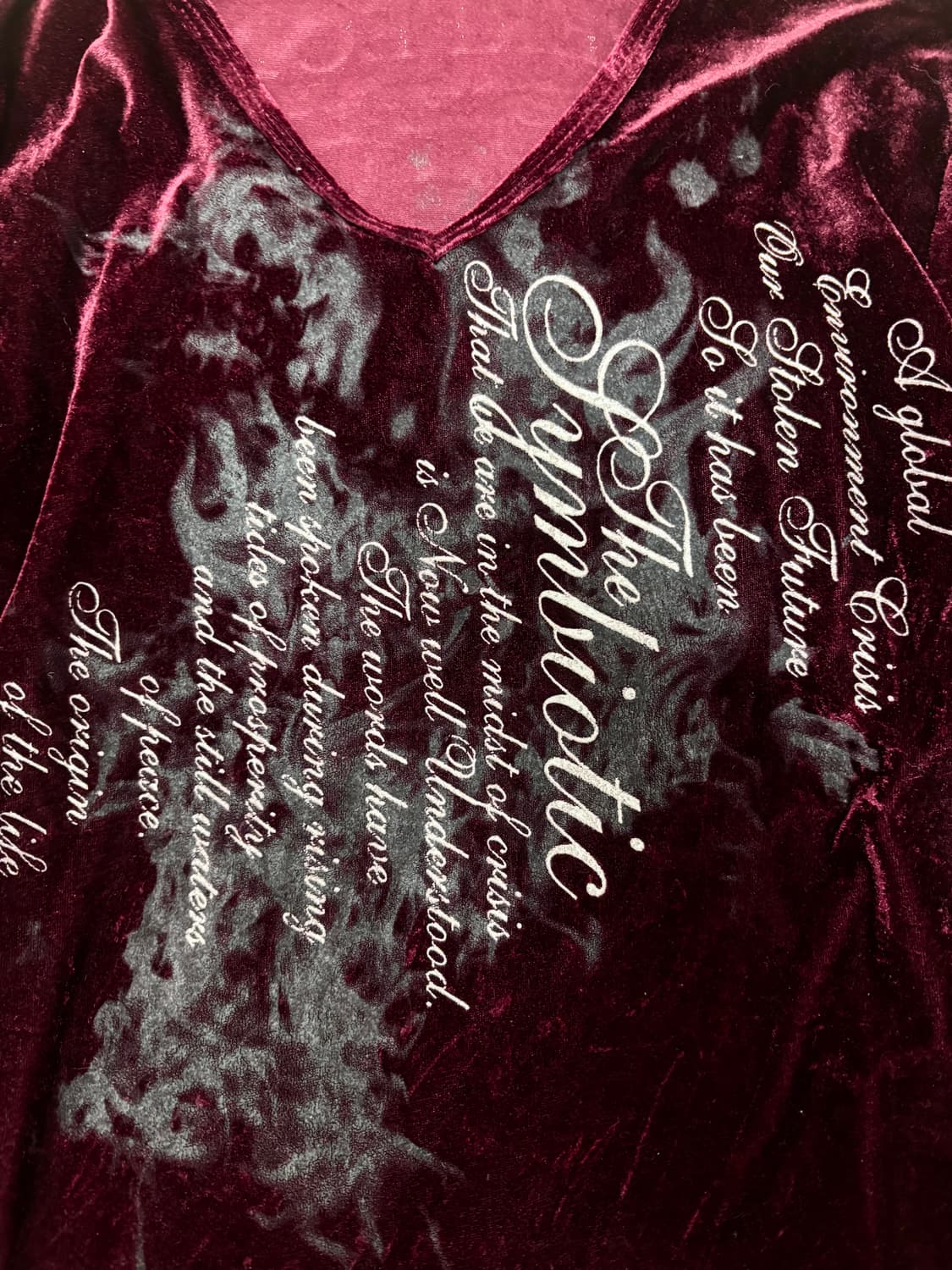 [Alpha Magic]Vkei Burgundy Velvet Sleeve 상품이미지5