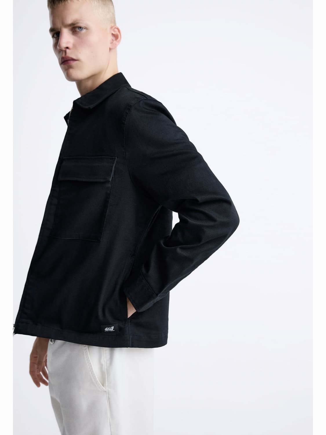 자라 유틸리티 포켓 오버핏 집업자켓 블랙 XL 상품이미지2