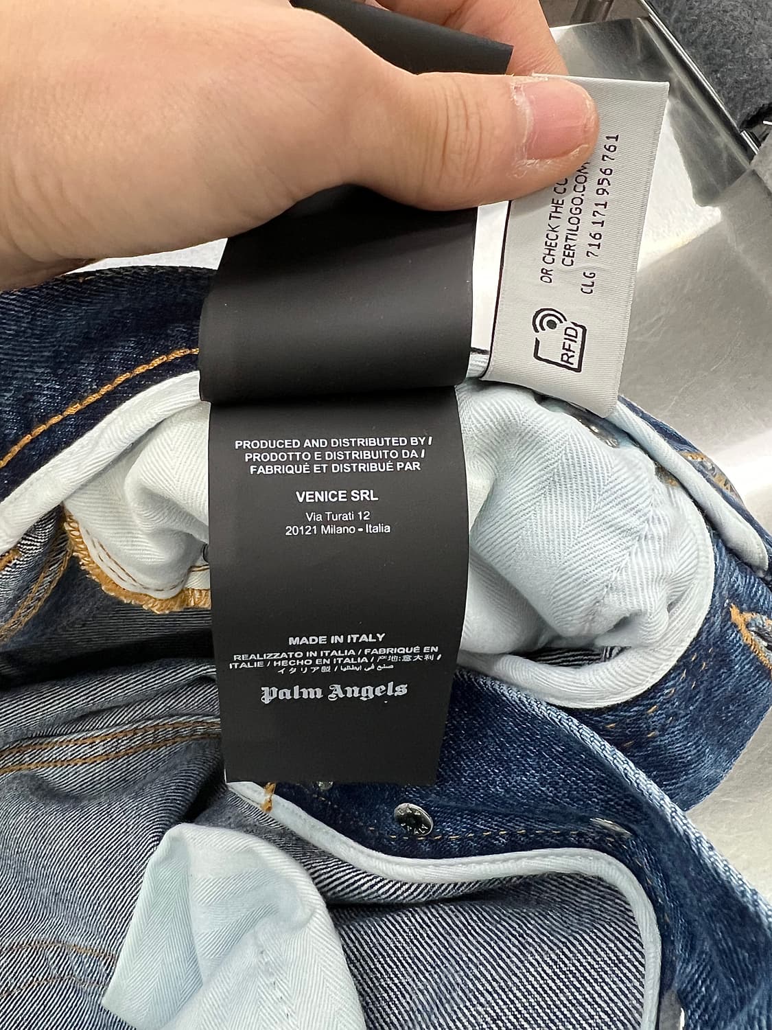 팜엔젤스 23fw 팔미티 올 오버 레이저 팜트리 데님 팬츠 상품이미지9