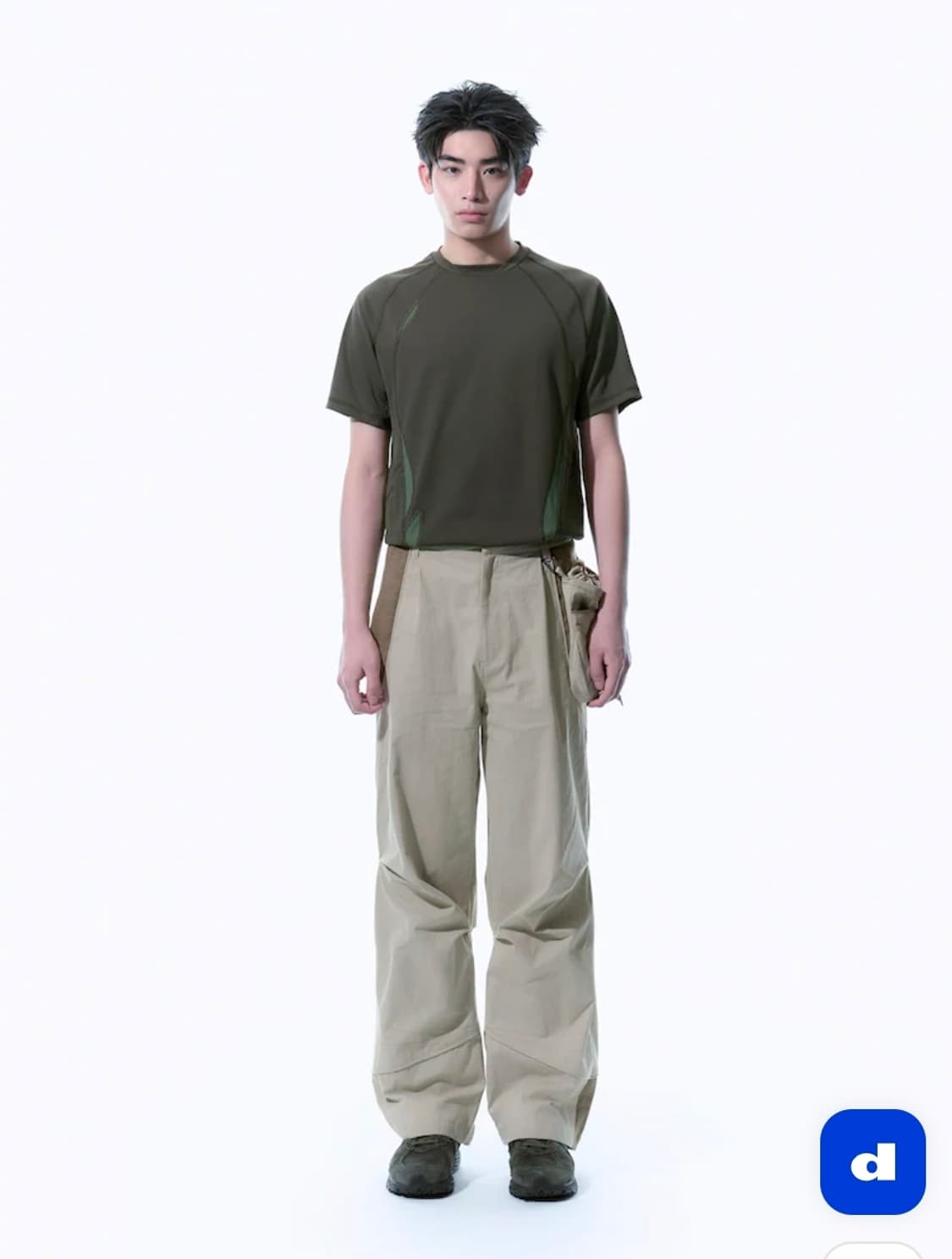 [새상품] 산산기어 리넨 블록 팬츠 베이지 3사이즈 상품이미지1