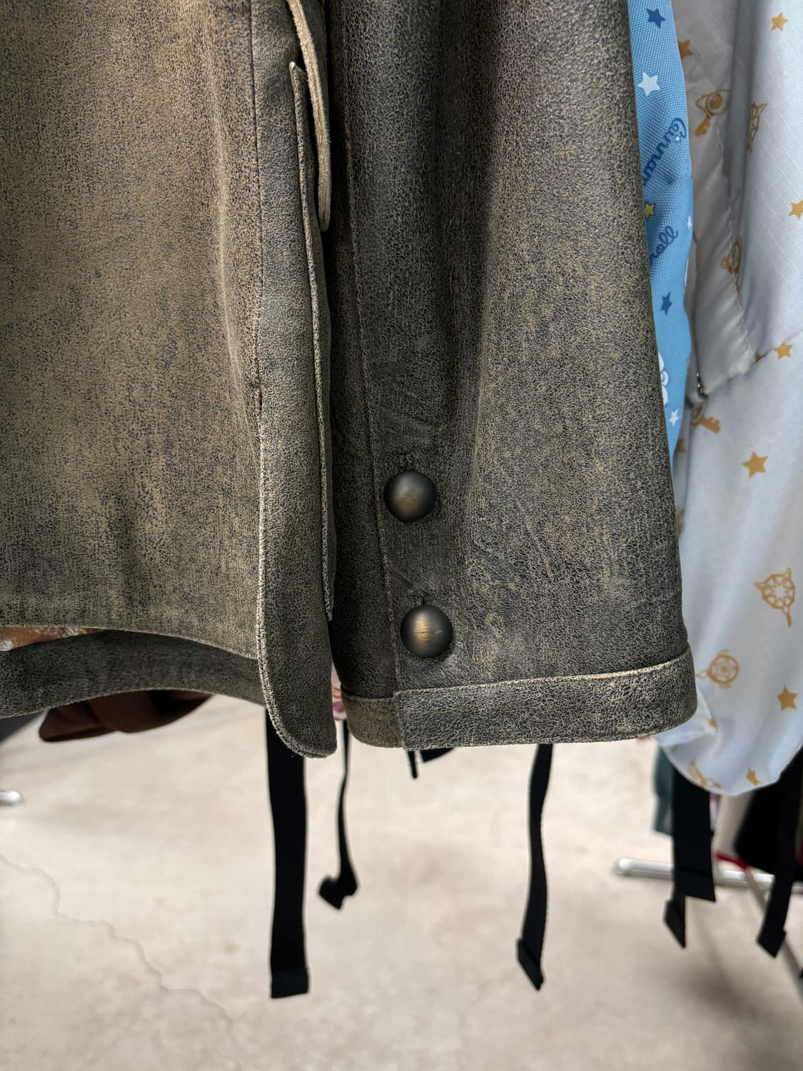 빈티지 페이크 레더 자켓 상품이미지4