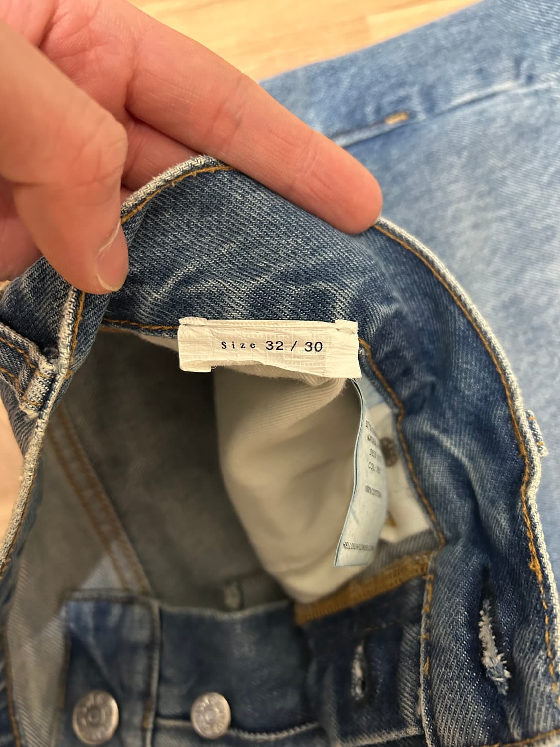 선플라워 스트레이트 트위스트 진 내츄럴 빈티지 32x30 상품이미지4