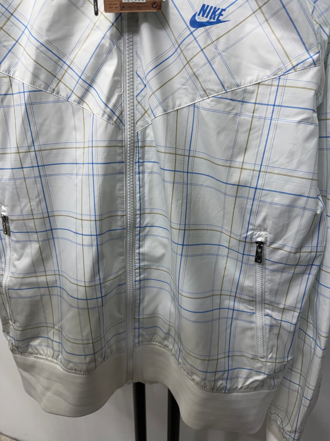 새제품) 나이키 남성 체크 패턴 바람막이 자켓 L 상품이미지4