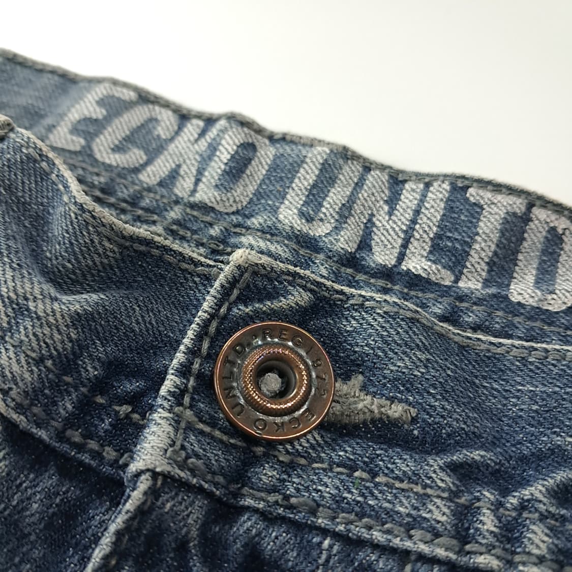 CK390 35 에코언리미티드 00s 인디고 데님 하프팬츠 반바지 상품이미지4