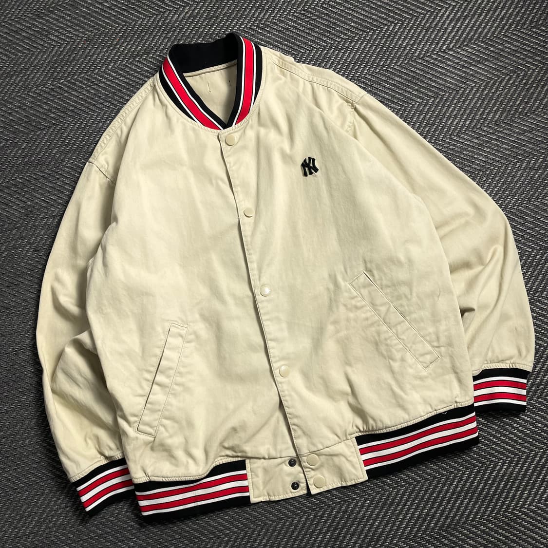 00s MLB 올드스쿨 뉴욕 양키스 베이스볼 바시티 자켓y 4759 상품이미지1