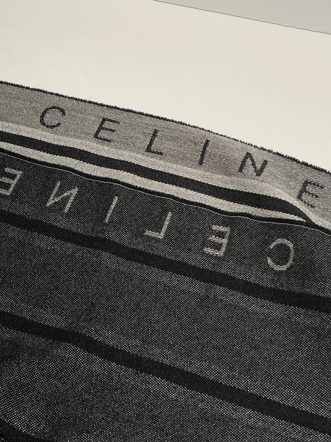 셀린느 CELINE 이태리 배색 울 숄 목도리 A1538 상품이미지4