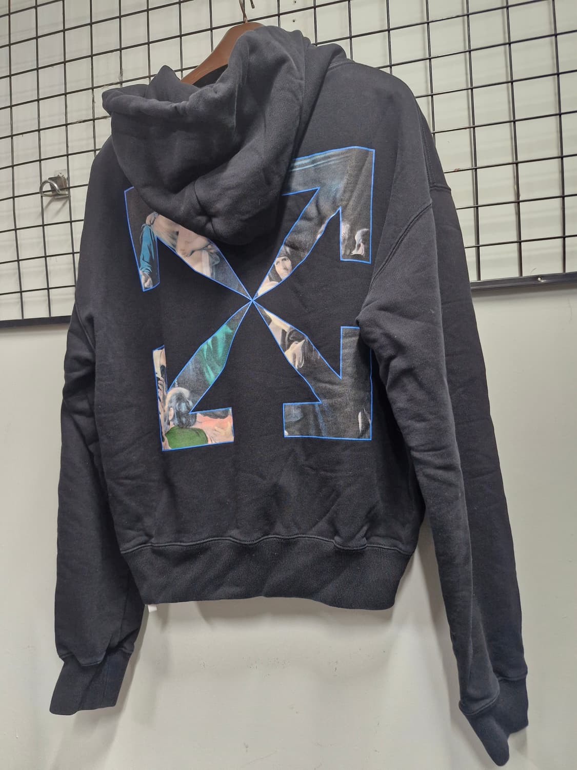 95M (20FW) 오프화이트 카라바조 페인팅 후드티 블랙 상품이미지8