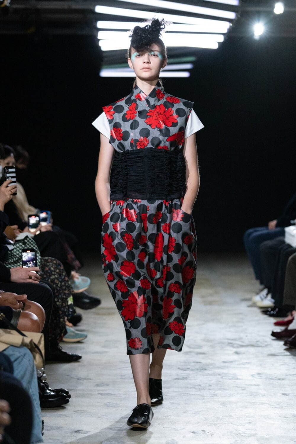 Floral Dot Pleats Skirt 상품이미지2