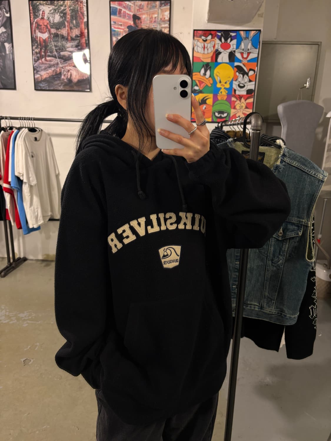 퀵실버 플리스 후드티 상품이미지2