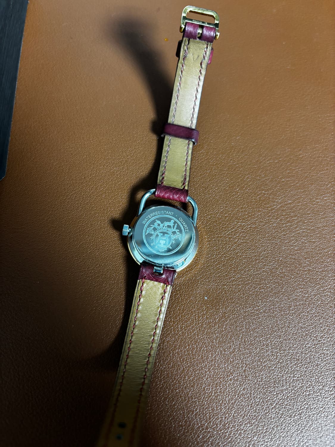 빈티지 에르메스 아쏘 쿼츠 24mm 레드스트랩 상품이미지3