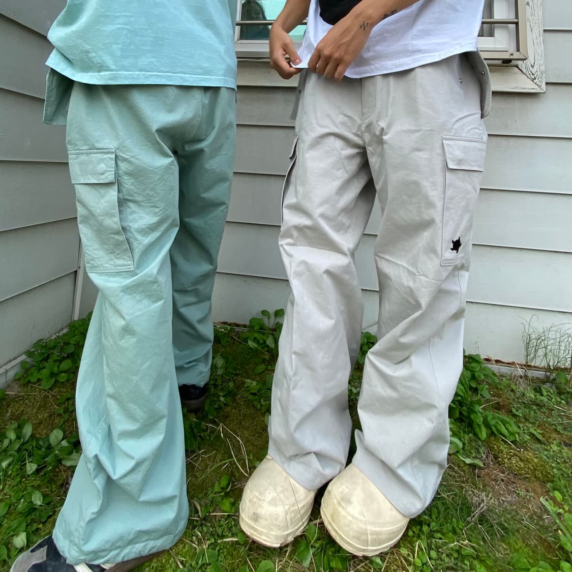 6 Pocket Wide Cargo Pants (dust/black) 상품이미지1