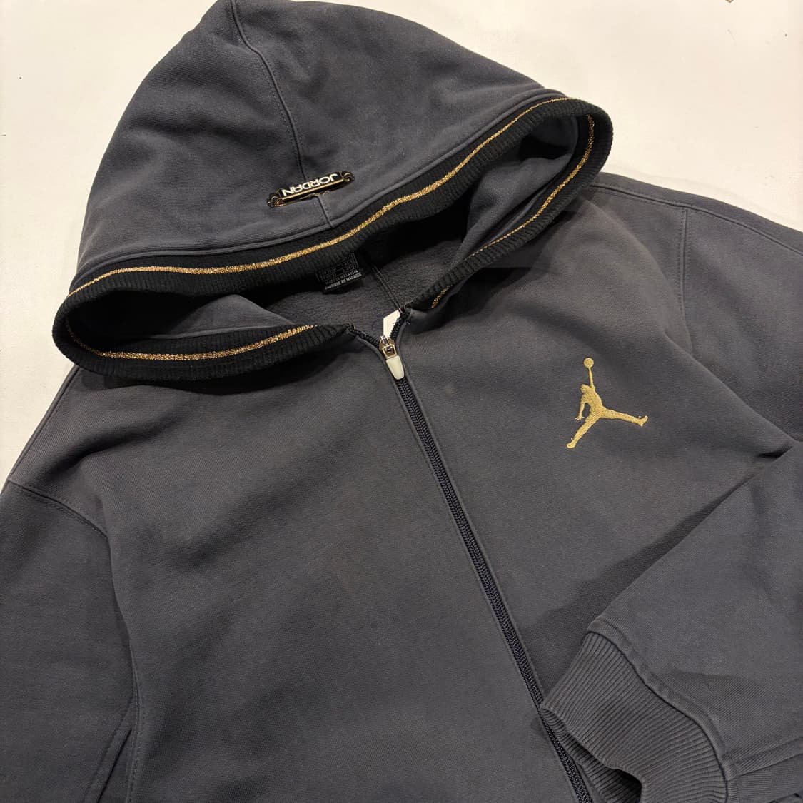 [M] 조던 23 빅로고 후드집업 그레이 B450 상품이미지3