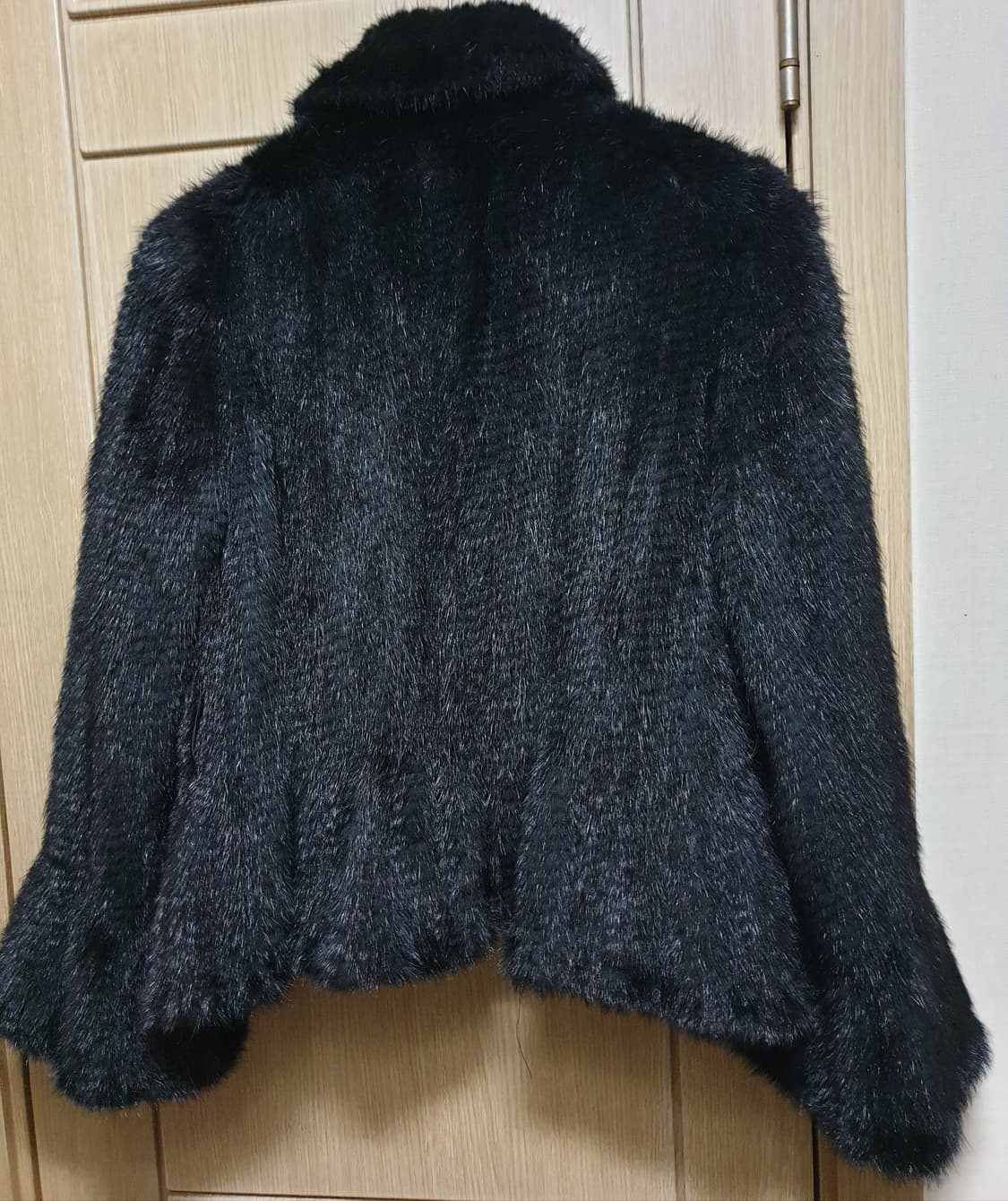 LEEGA 리가 럭셔리 밍크퍼 자켓 블랙 (M) 상품이미지2